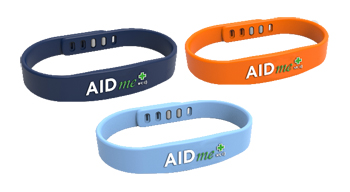 AIDME BRACCIALE SALVAVITA BLU CON SISTEMA NFC - Parafarmacia Mostacciano