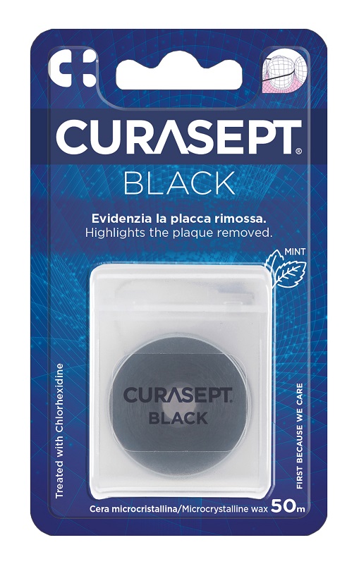 CURASEPT FLOSS CERATO NERO CLOREXIDINA - Parafarmacia Mostacciano