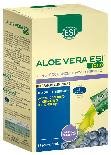 ESI ALOE VERA SUCCO + FORTE MIRTILLO 24 POCKET DRINK - Parafarmacia Mostacciano