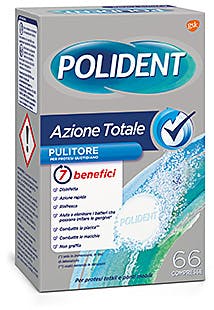 POLIDENT AZIONE TOTALE 66 COMPRESSE PULITORE PER PROTESI QUOTIDIANO - Parafarmacia Mostacciano
