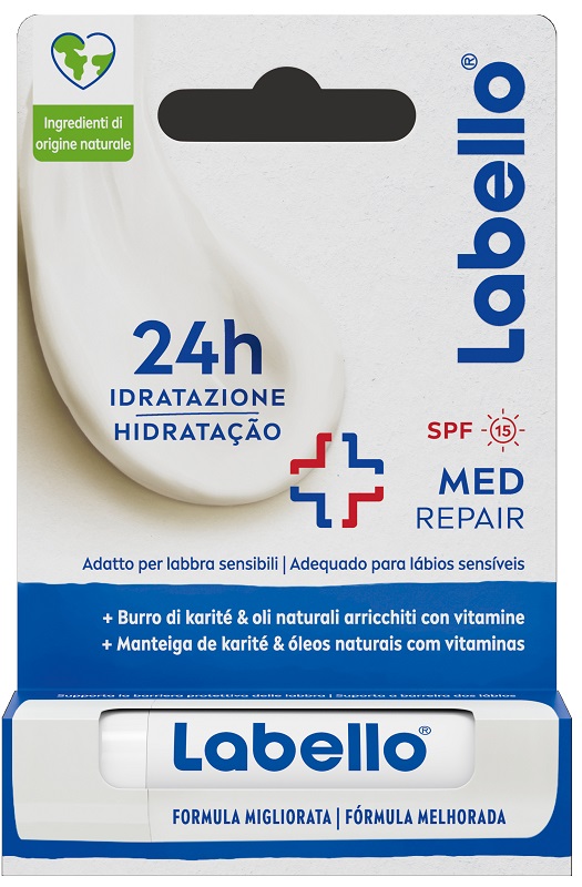 LABELLO MED REPAIR SPF15 24H IDRATAZIONE FONDENTE SULLE LABBRA 5,5 ML - Parafarmacia Mostacciano