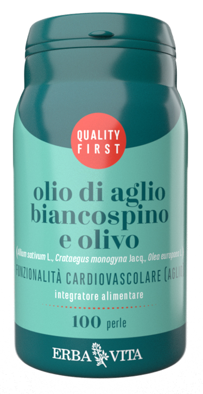 OLIO DI AGLIO, BIANCOSPINO E OLIVO 100 PERLE - Parafarmacia Mostacciano