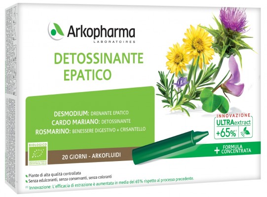 ARKOFLUIDI ULTRA SUONI DETOSSINANTE EPATICO 20 FIALE - Parafarmacia Mostacciano