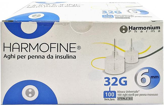 AGO HARMOFINE PENNA DA INSULINA GAUGE 32 6MM 100 PEZZI - Parafarmacia Mostacciano