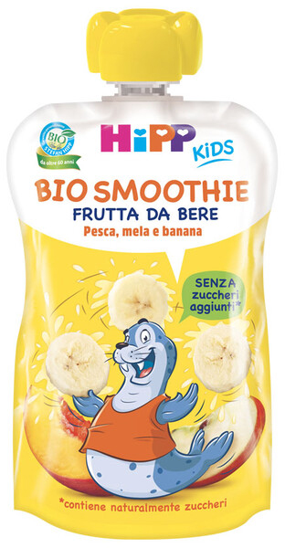 HIPP BIO SMOOTHIES MELA/BAN/PESCA 120 ML - Parafarmacia Mostacciano