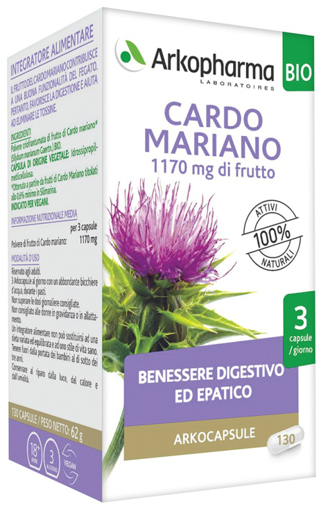 ARKO CAPSULE CARDO MARIANO BIO 130 CAPSULE - Parafarmacia Mostacciano