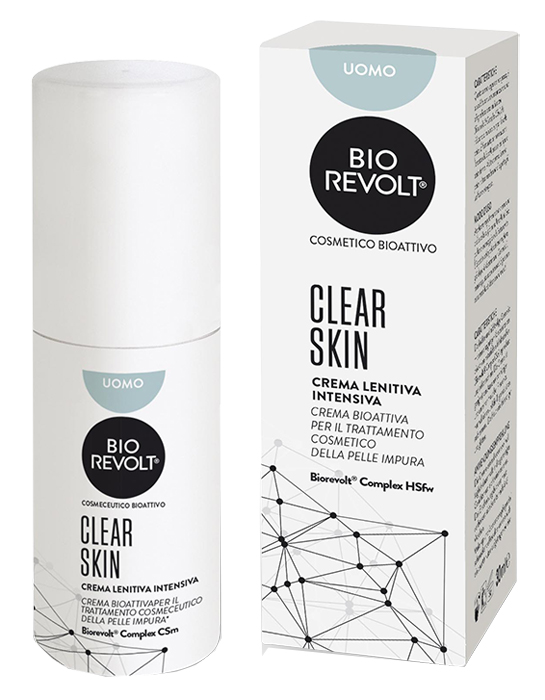 BIOREVOLT RX CLEAR SKIN UOMO CREMA LENITIVA INTENSIVA BIOATTIVA PER PELLE IMPURA 30 ML - Parafarmacia Mostacciano