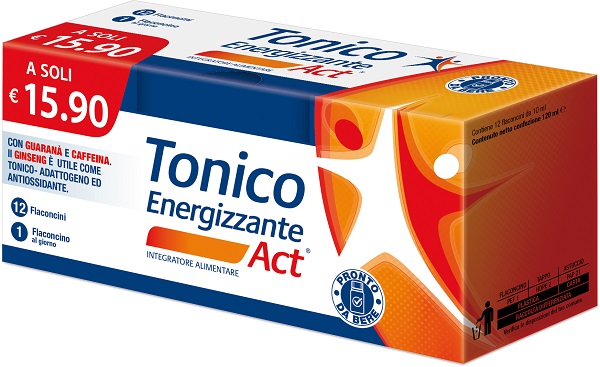 TONICO ENERGIZZANTE ACT 12 FLACONCINI 10 ML - Parafarmacia Mostacciano