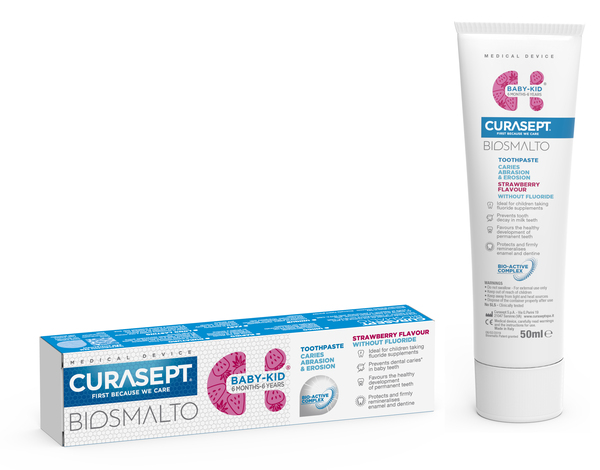 CURASEPT BIOSMALTO BABY KID SENZA FLUORO 50 ML - Parafarmacia Mostacciano