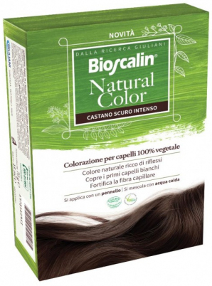BIOSCALIN NATURAL COLOR CASTANO SCURO INTENSO 70 G - Parafarmacia Mostacciano