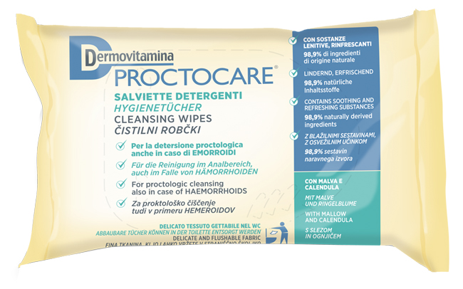 DERMOVITAMINA PROCTOCARE SALVIETTE DETERGENTI 15 PEZZI - Parafarmacia Mostacciano
