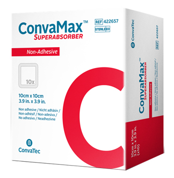 MEDICAZIONE AVANZATA CONVAMAX SUPERABSORBER NON-ADHESIVE 10 X 10 CM 10 PEZZI - Parafarmacia Mostacciano