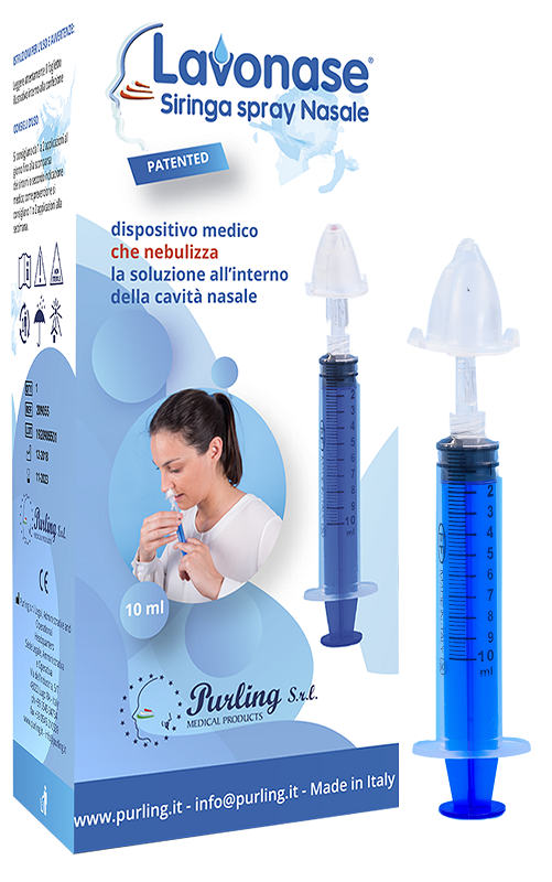 LAVONASE SIRINGA SPRAY NASALE NON STERILE 10 ML LUER-LOCK CON CAPPUCCIO + UGELLO NASALE CON RACCORDO LUER-LOCK + PERFORATORE CON VALVOLA NON RITORNO CON TAPPO - Parafarmacia Mostacciano