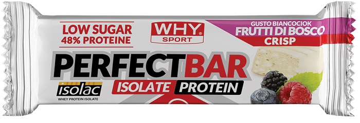 WHYSPORT PERFECT BAR BIANCOCIOK FRUTTI DI BOSCO CRISP 50 G - Parafarmacia Mostacciano