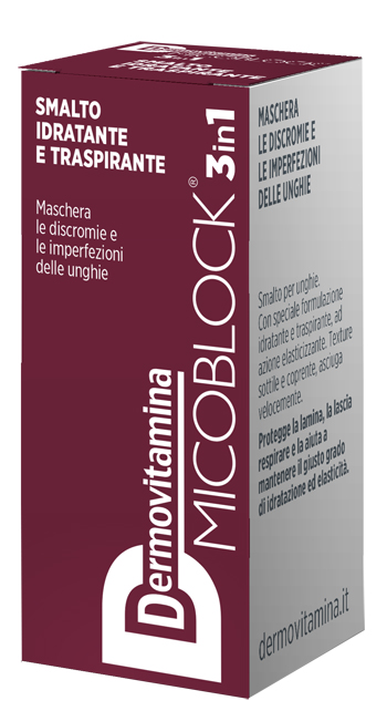 DERMOVITAMINA MICOBLOCK 3 IN 1 SMALTO IDRATANTE E TRASPIRANTE BORDEAUX 5 ML - Parafarmacia Mostacciano