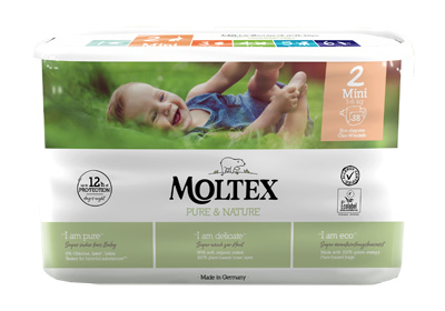 PANNOLINI MOLTEX PURE & NATURE MINI 3-6 KG TAGLIA 2 38 PEZZI - Parafarmacia Mostacciano