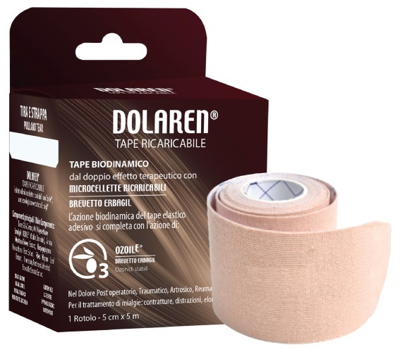 DOLAREN KINESI CEROTTO TERAPEUTICO BEIGE 5 X 25 CM IN ROTOLO - Parafarmacia Mostacciano