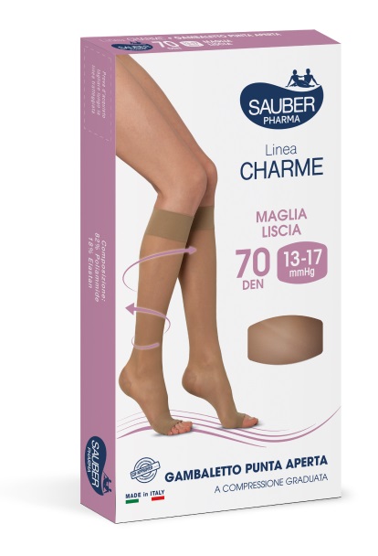 SAUBER GAMBALETTO OPEN TOE 70 DENARI MAGLIA LISCIA MEDIO TAGLIA 4 - Parafarmacia Mostacciano