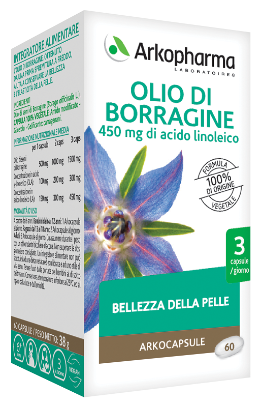 ARKOPHARMA LABORATOIRES OLIO DI BORRAGINE 60 CAPSULE - Parafarmacia Mostacciano