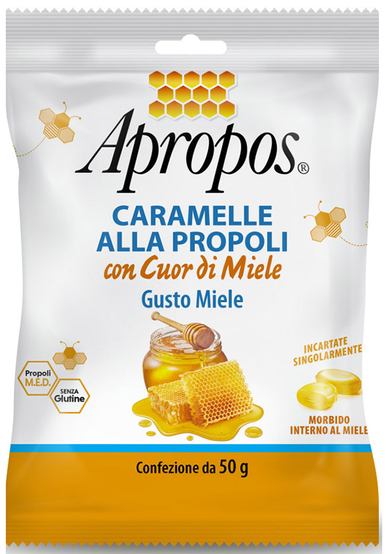 APROPOS CARAMELLE DURE MIELE CUOR DI MIELE 50 G - Parafarmacia Mostacciano