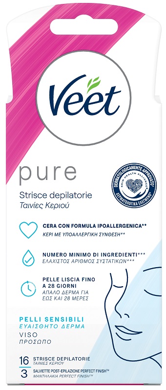 VEET STRISCE VISO IPOALLERGENICHE 16 PEZZI - Parafarmacia Mostacciano