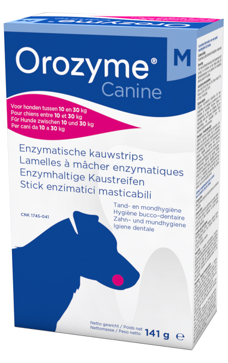 OROZYME CANINE STRISCE ENZIMATICHE MASTICABILI PER CANI DI TAGLIA MEDIA - Parafarmacia Mostacciano