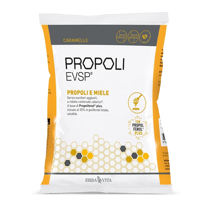 PROPOLI EVSP CARAMELLE PROPOLI MIELE 65 G - Parafarmacia Mostacciano