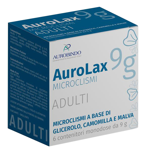 MICROCLISMI PER ADULTI AUROLAX 6 CONTENITORI 9 G - Parafarmacia Mostacciano