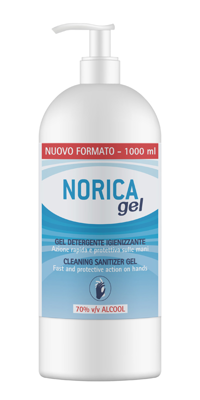 NORICA GEL DETERGENTE IGIENIZZANTE 70% ALCOOL 1000 ML - Parafarmacia Mostacciano