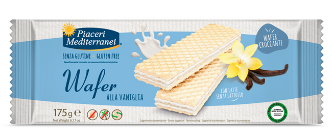 PIACERI MEDITERRANEI WAFER VANIGLIA 175 G - Parafarmacia Mostacciano