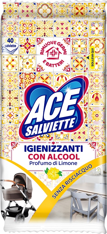 ACE SALVIETTE IGIENIZZANTI SGRASSANTI 40 PEZZI - Parafarmacia Mostacciano