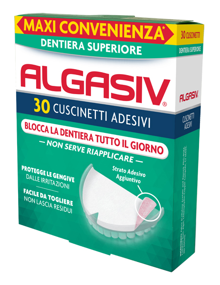 ALGASIV ADESIVO PER PROTESI DENTARIA SUPERIORE 30 PEZZI - Parafarmacia Mostacciano