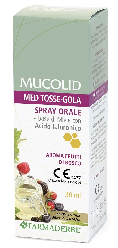 MUCOLID MED TOSSE GOLA SPRAY ORALE 30 ML AROMA FRUTTI DI BOSCO - Parafarmacia Mostacciano