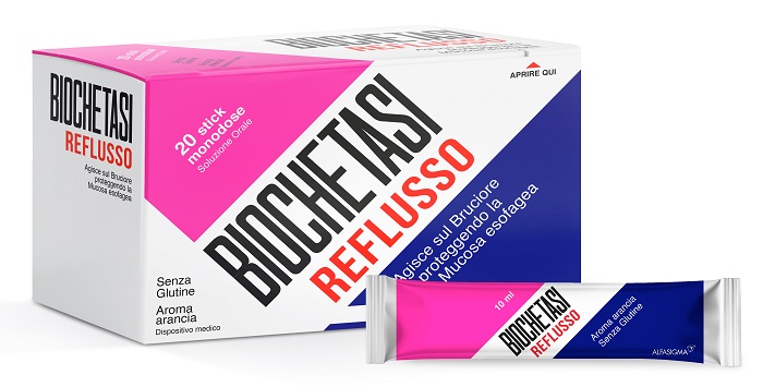BIOCHETASI REFLUSSO 20 STICK AROMA ARANCIA - Parafarmacia Mostacciano