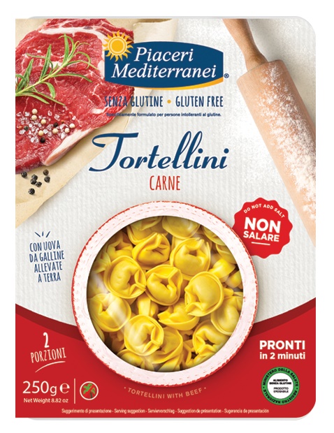 PIACERI MEDITERRANEI TORTELLINI CARNE 250 G - Parafarmacia Mostacciano