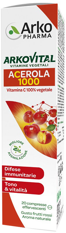 ARKOVITAL ACEROLA 1000 EFFERVESCENTE 20 COMPRESSE - Parafarmacia Mostacciano