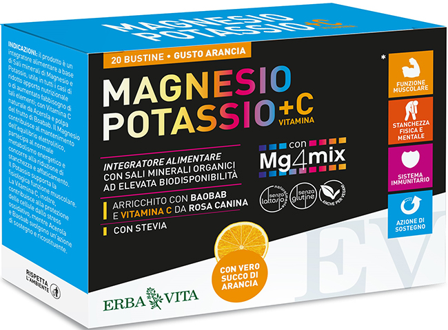 MAGNESIO E POTASSIO +VIT C ARANCIA 20 BUSTINE - Parafarmacia Mostacciano