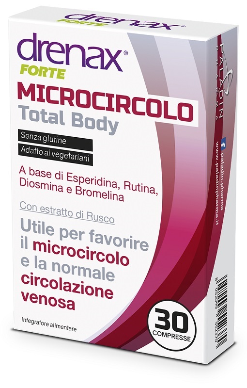 DRENAX FORTE MICROCIRCOLO TOTAL BODY 30 COMPRESSE - Parafarmacia Mostacciano