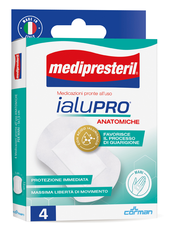 MEDIPRESTERIL IALUPRO MANI 5X7,5 CM 4 PEZZI - Parafarmacia Mostacciano
