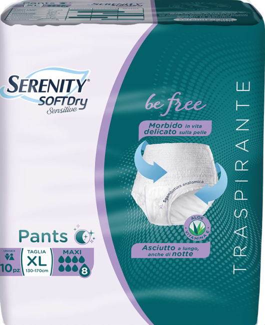 SERENITY PANTS SD SENSITIVE BE FREE MAXI XL 10 PEZZI - Parafarmacia Mostacciano