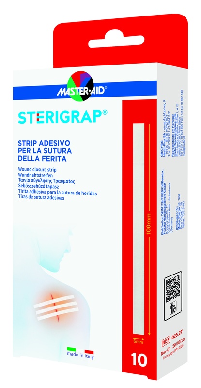 MASTER-AID STERIGRAP STRIP ADESIVO SUTURA FERITE 100X6 MM 10 PEZZI - Parafarmacia Mostacciano