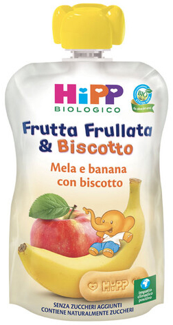 HIPP BIO FRUTTA FRULLATA&BISCOTTO MELA BANANA BISCOTTO 90 G - Parafarmacia Mostacciano