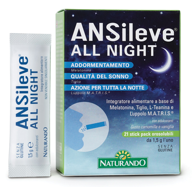 ANSILEVE ALL NIGHT 21 STICK PACK OROSOLUBILI - Parafarmacia Mostacciano
