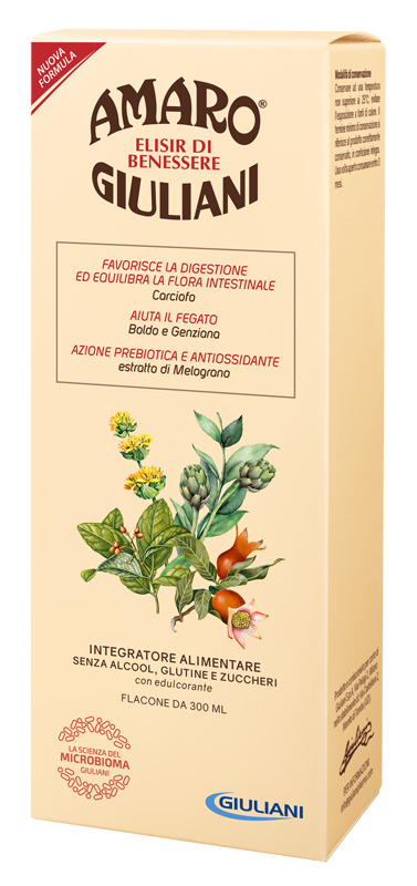 AMARO GIULIANI ELISIR BENESSERE 300 ML NUOVA FORMULA - Parafarmacia Mostacciano