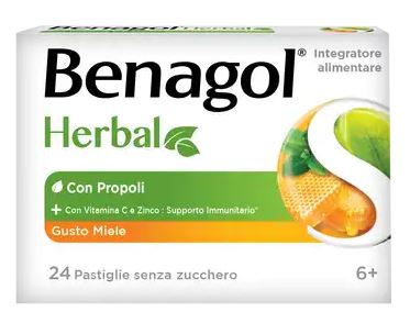 BENAGOL HERBAL MIELE 24 PASTIGLIE - Parafarmacia Mostacciano