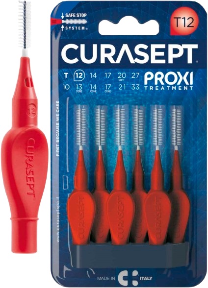 CURASEPT PROXI T12 ROSSO/RED 6 PEZZI - Parafarmacia Mostacciano