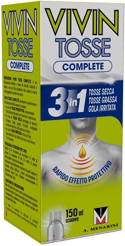 VIVIN TOSSE COMPLETE SCIROPPO PER TOSSE 150 ML - Parafarmacia Mostacciano