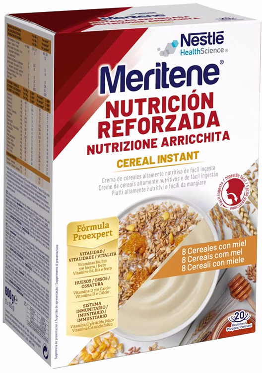 MERITENE CEREAL INSTANT 8 CEREALI E MIELE 2 PEZZI DA 300 G - Parafarmacia Mostacciano