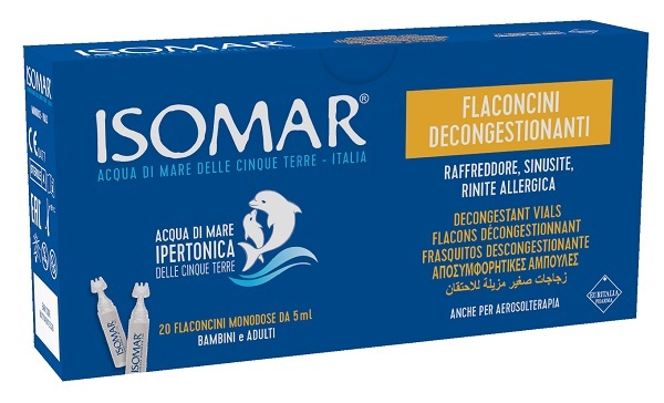 ISOMAR SOLUZIONE DECONGESTIONANTE NASALE 20 FLACONCINI 5 ML - Parafarmacia Mostacciano