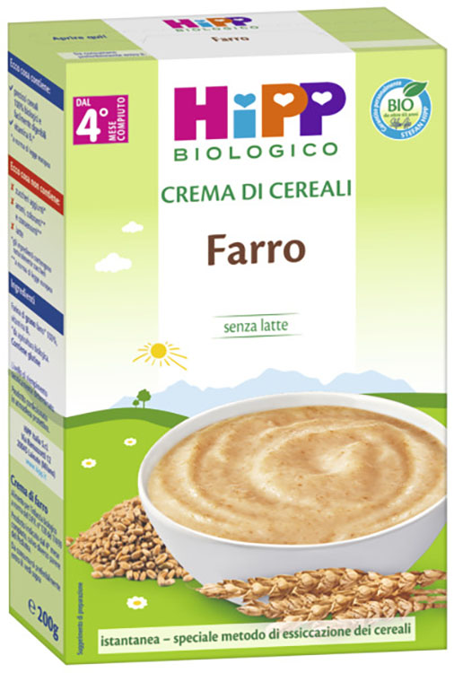 HIPP BIO CREMA CEREALI FARRO 200 G - Parafarmacia Mostacciano